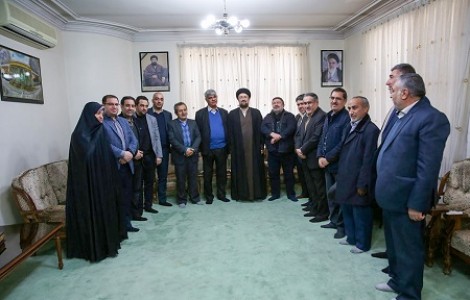 دیدار اعضای شورای مرکزی حزب اعتماد ملی با آیت الله سید حسن خمینی