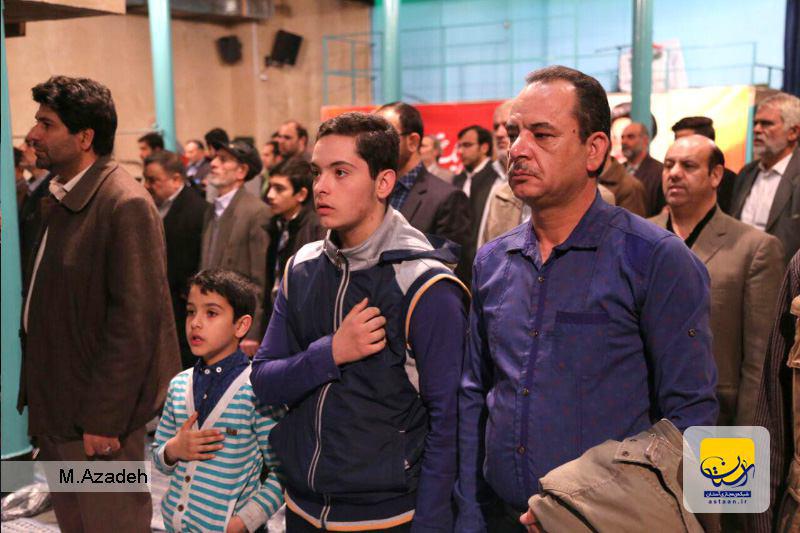 سیدعلی خمینی در جمع سپاهیان حفاظت جماران