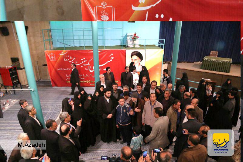 سیدعلی خمینی در جمع سپاهیان حفاظت جماران
