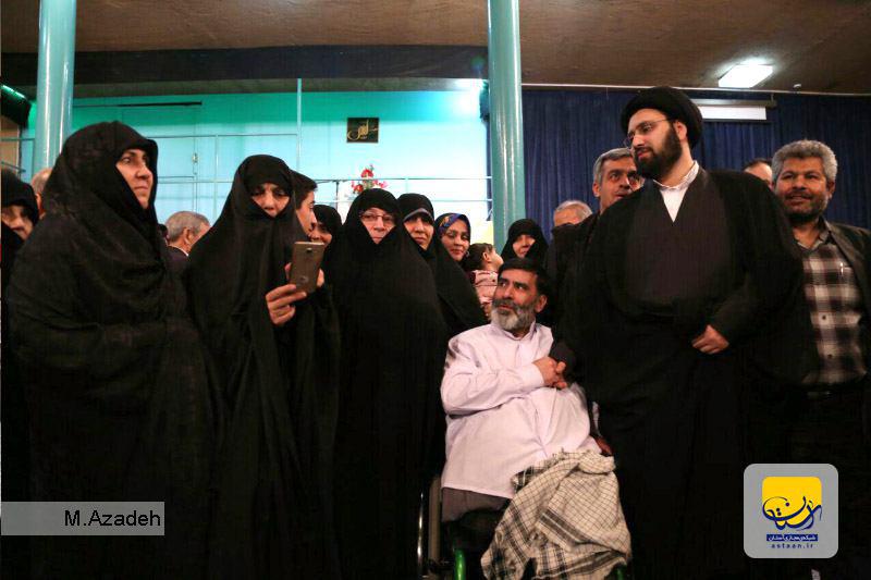 سیدعلی خمینی در جمع سپاهیان حفاظت جماران