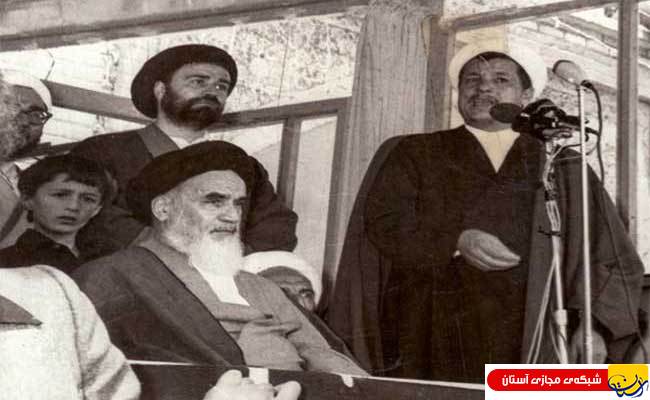 عکسی دیده نشده از سخنرانی امام راحل به مناسبت شهادت استاد مطهري