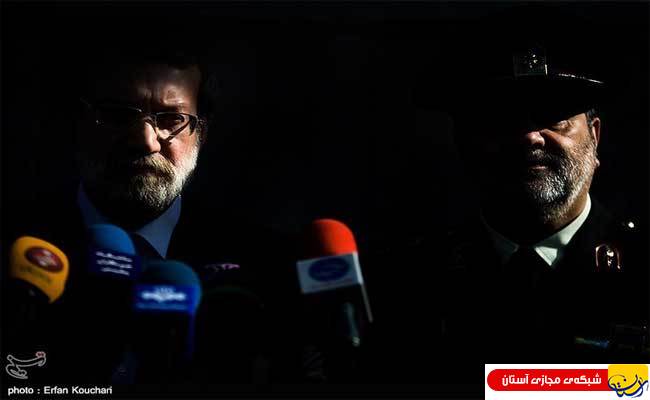 عكس تسنيم از علي لاريجاني و رئيس ناجا