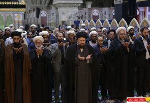 گزارش تصویری : اقامه نماز مغرب و عشا به امامت آیت الله سید حسن خمینی
