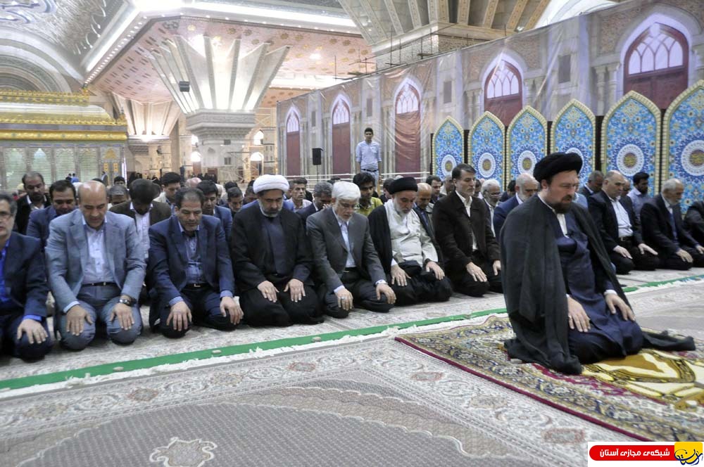 دیدار کاندیدای لیست امید با آیت الله سید حسن خمینی