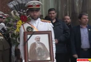 گزارش تصویری : مراسم تشییع پیکر امام جماعت موقت حرم مطهر امام خمینی(س) حجت الاسلام و المسلمین مهربانی با حضور یادگار امام
