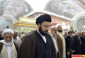 اقامه نماز ظهر و عصر ۱۴ خرداد توسط یادگار امام در حرم مطهر امام خمینی (س)