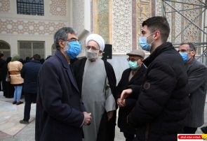 مراسم تشییع مرحوم سید احمد میریان در حرم مطهر امام راحل با حضور آیت الله سید حسن خمینی