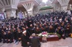 مراسم تشییع پیکر خادم امام راحل بهروز قلی پور در حرم مطهر