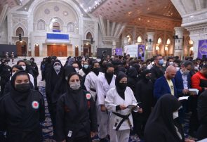تجدید میثاق ورزشکاران کمیته دفاع شخصی فدراسیون جودو با آرمان های امام راحل