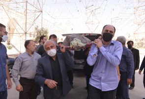 مراسم تشییع مادر همسر حجت الاسلام و المسلمین محمد علی انصاریبا حضوی یادگار امام
