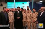 سیدعلی خمینی در جمع سپاهیان حفاظت جماران