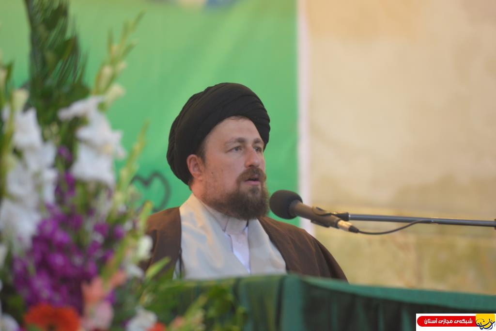 آیت الله سید حسن خمینی در مراسم تحویل سال۱۳۹۶ در حرم مطهر امام خمینی (س)