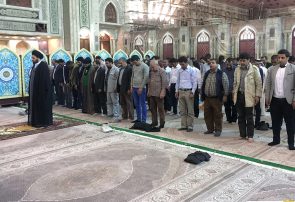 اقامه نماز شب عید سعید مبعث توسط حجت الاسلام والمسلمین سیدعلی خمینی در حرم امام راحل(س)