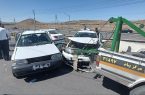  محبوس شدن ۳ نفر در پی وقوع تصادف در میدان نمایشگاه مشهد