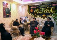 حضور آیتالله سید حسن خمینی در منزل سردار سپهبد شهید علی شادمانی