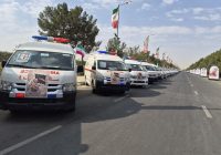 رزمایش نیروهای اعزامی هلال احمر به اربعین حسینی در حرم امام (ره) برگزار شد