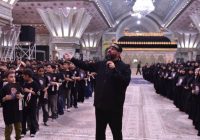 اجرای سرود و نوحه حماسی دانش آموزی در حرم مطهر امام خمینی